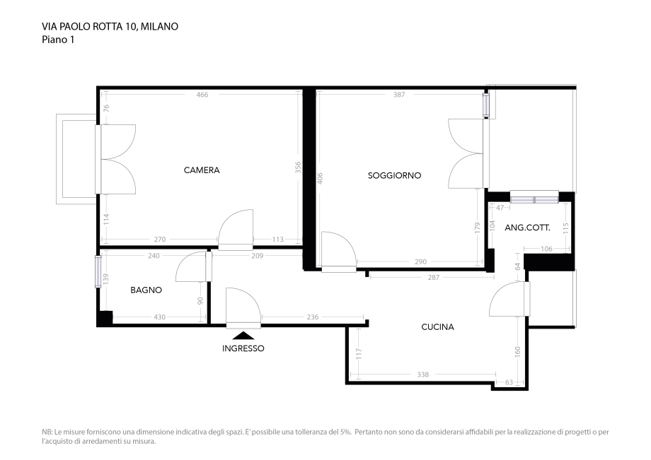 Appartamento in condominio di 2 locali 