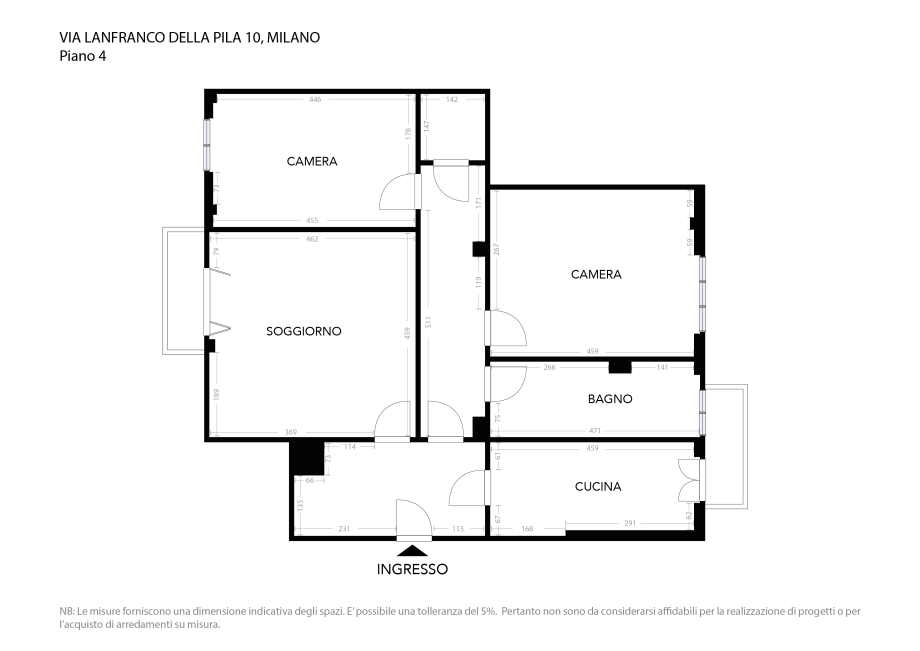 Appartamento in palazzina di 3 locali 
