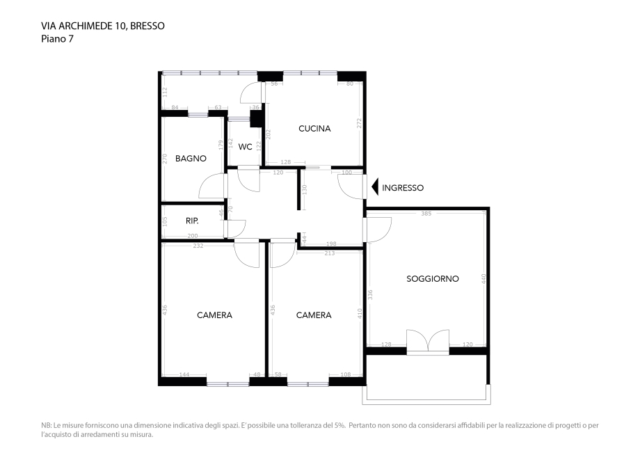 Appartamento in condominio di 3 locali 
