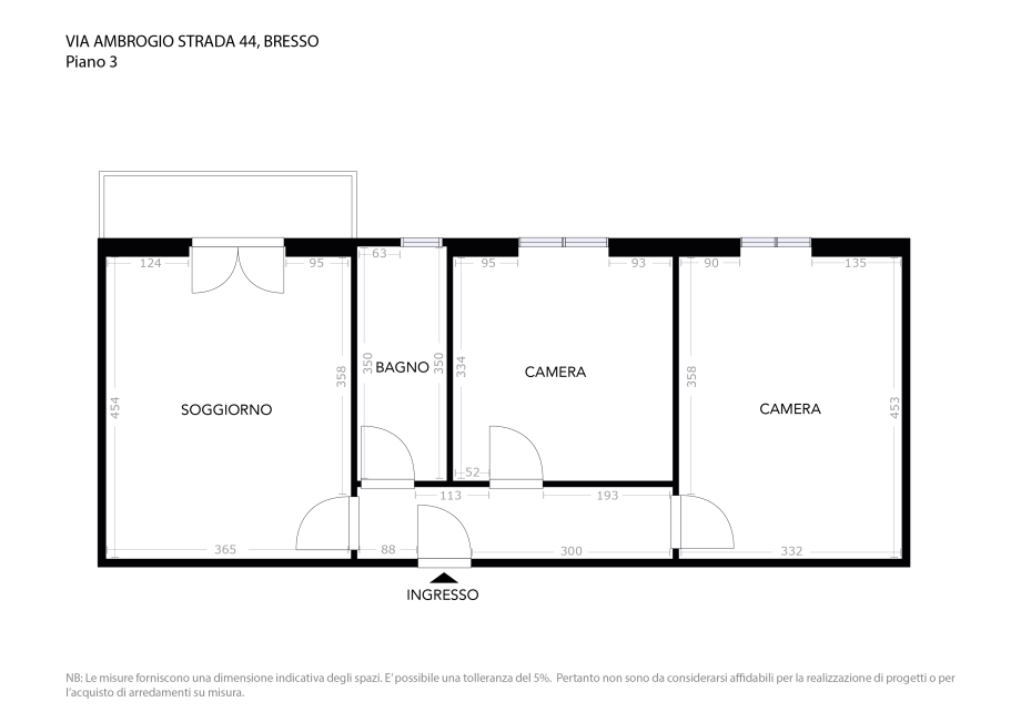 Appartamento in condominio di 3 locali 