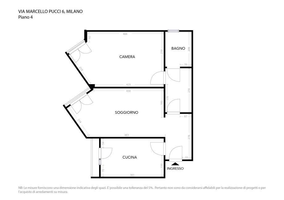 Appartamento in condominio di 2 locali 