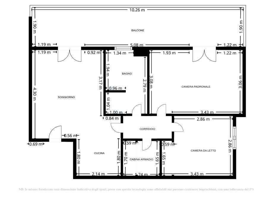 Appartamento in condominio di 3 locali 
