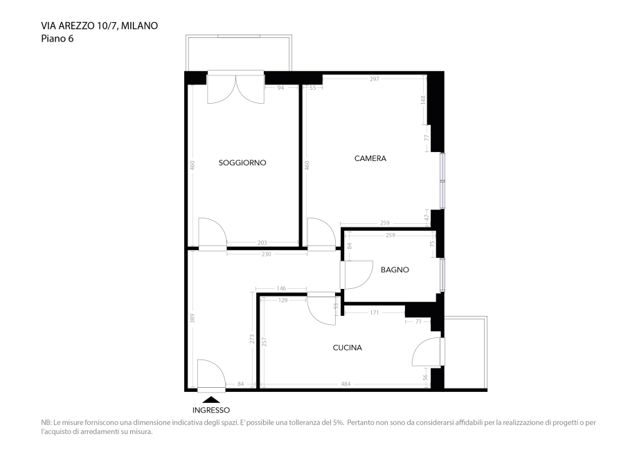 Appartamento in condominio di 2 locali 