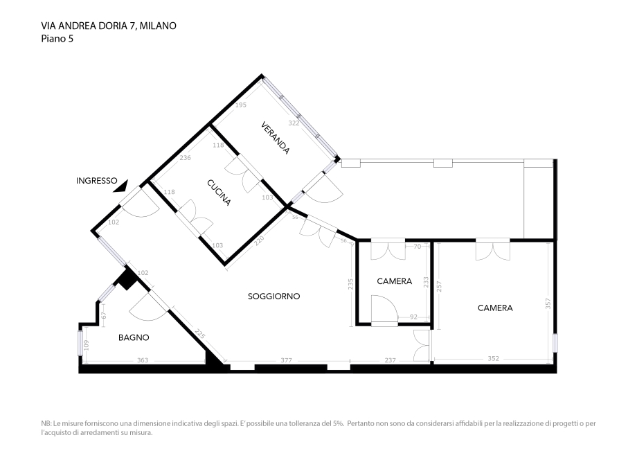 Appartamento in condominio di 2 locali 