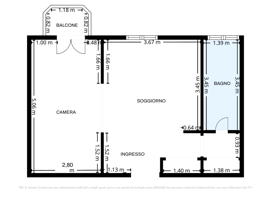 Appartamento in condominio di 2 locali 
