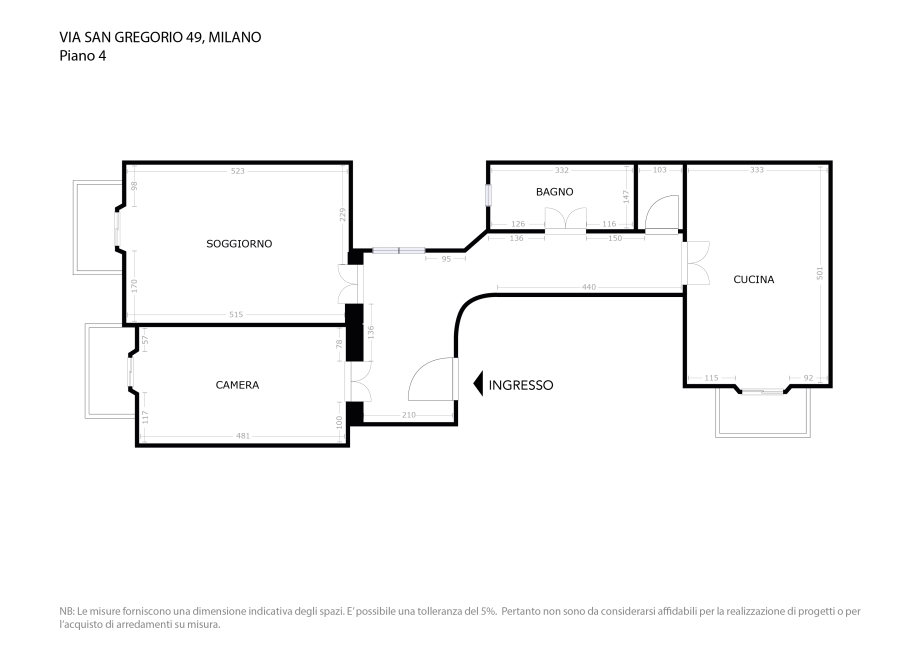 Appartamento in condominio di 3 locali 