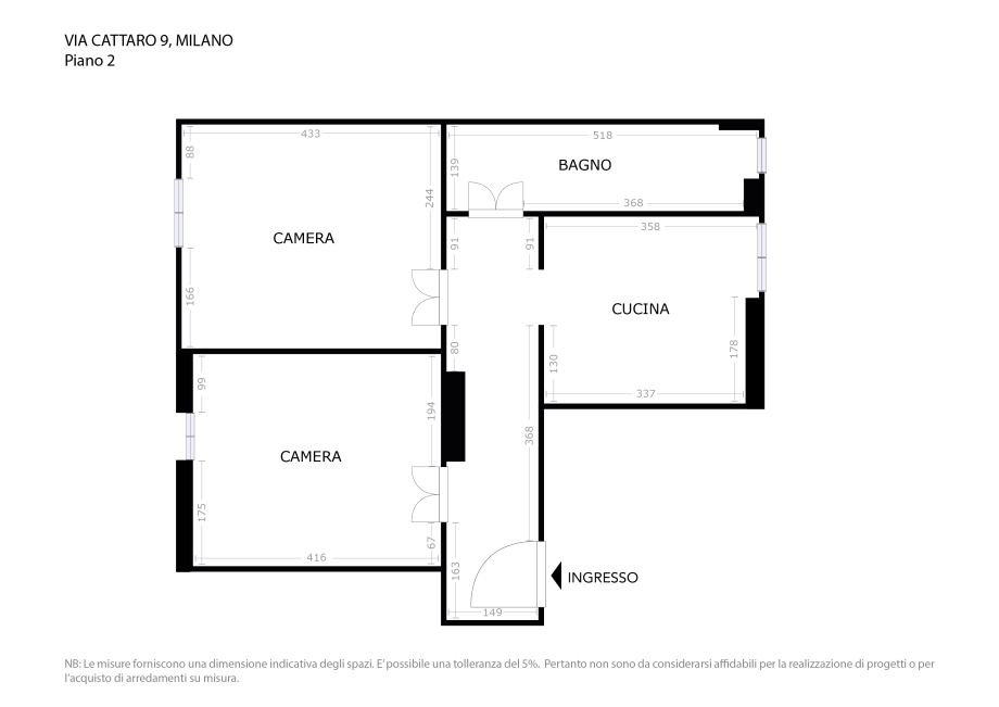 Appartamento in condominio di 2 locali 