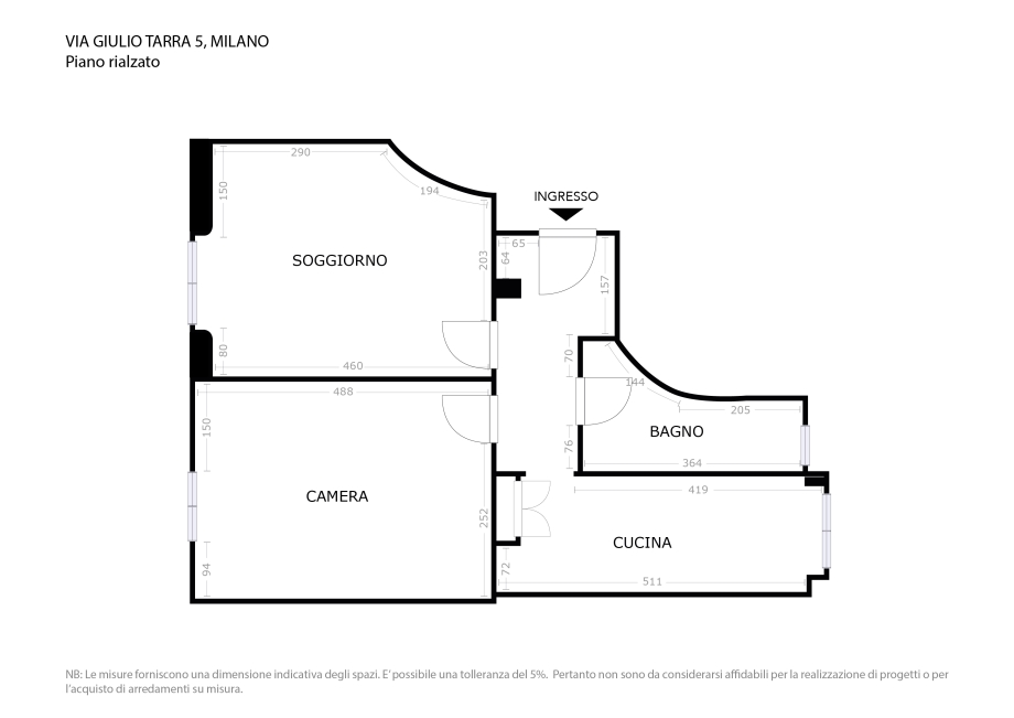 Appartamento in condominio di 2 locali 