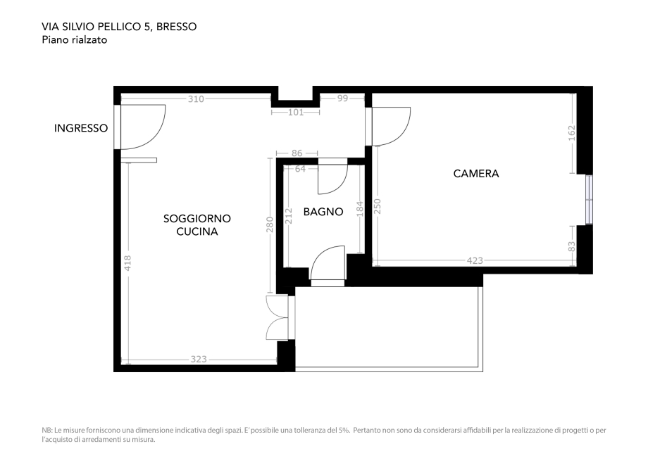 Appartamento in condominio di 2 locali 