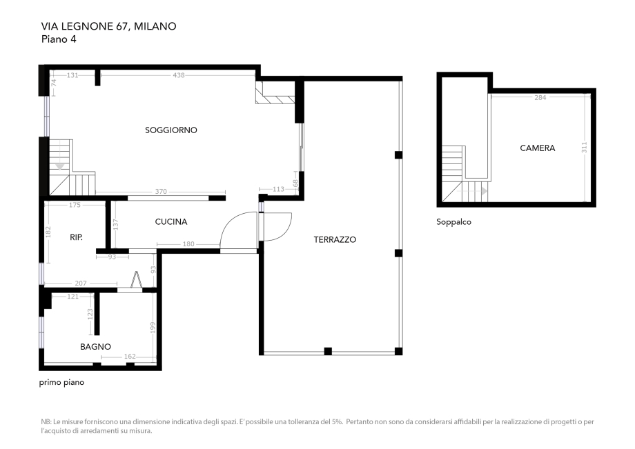 Appartamento in condominio di 2 locali 
