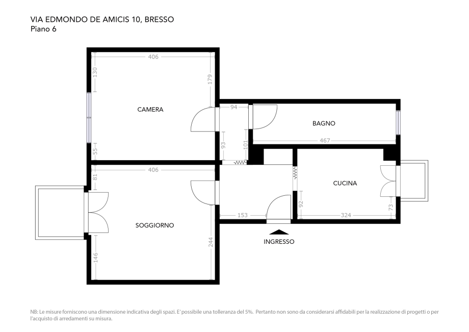 Appartamento in condominio di 2 locali 
