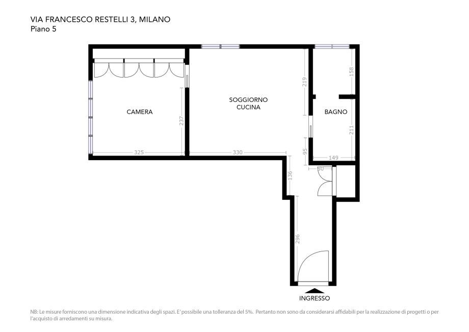 Appartamento in condominio di 2 locali 