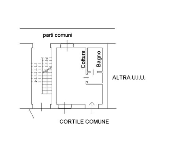Casa di ringhiera di 1 locale 
