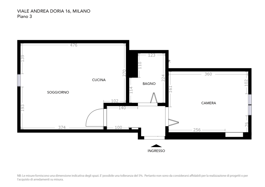 Appartamento in condominio di 2 locali 