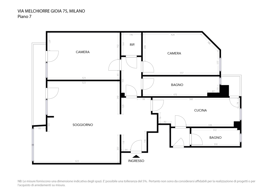 Appartamento in condominio di 3 locali 
