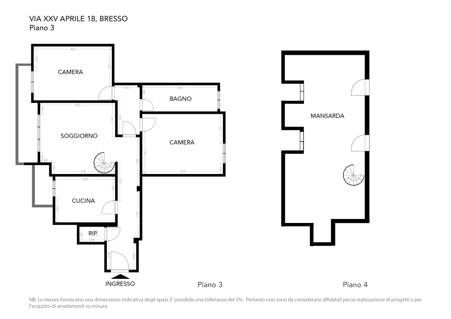 Appartamento in condominio di 3 locali 