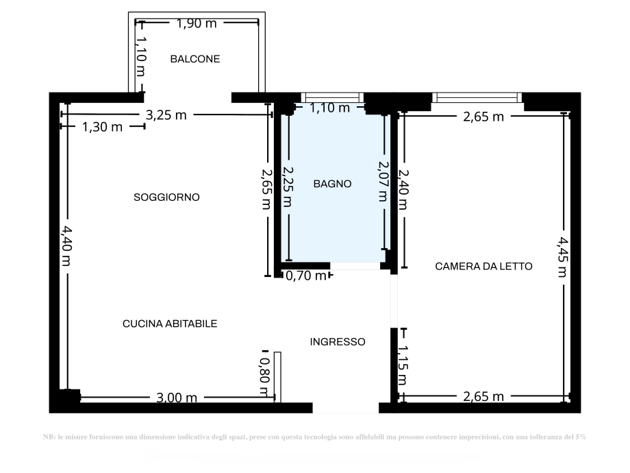 Appartamento in condominio di 2 locali 