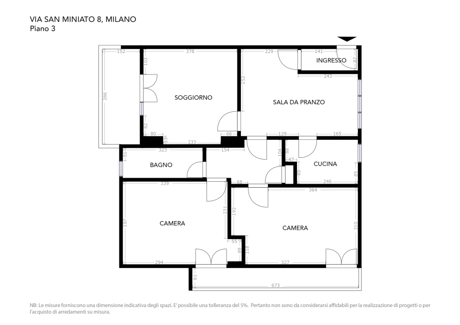 Appartamento in palazzina di 3 locali 