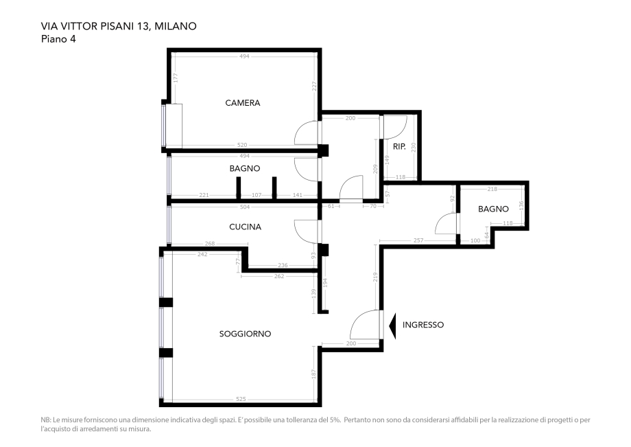 Appartamento in condominio di 3 locali 