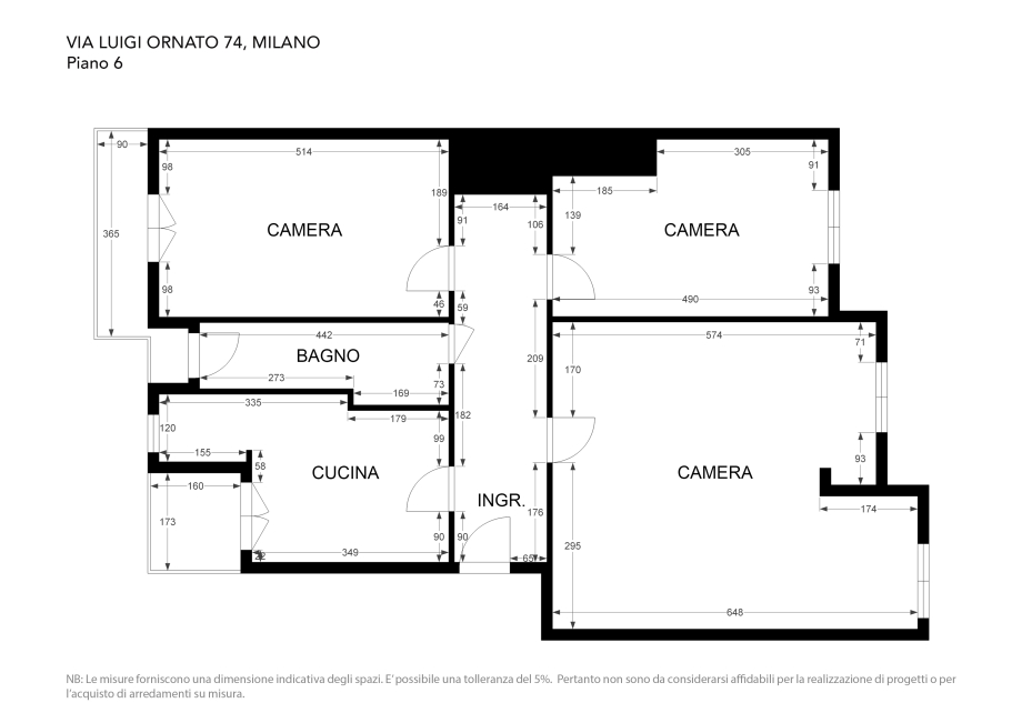 Appartamento in condominio di 3 locali 