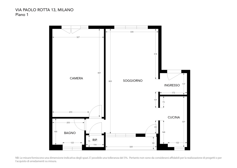 Appartamento in condominio di 2 locali 