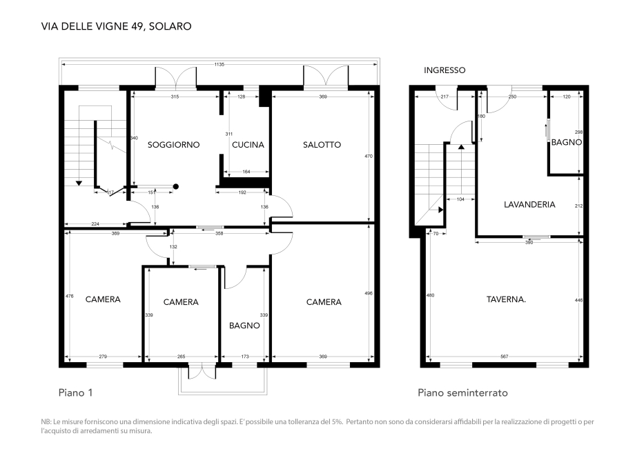 Porzione di villa bifamiliare di 4 locali 