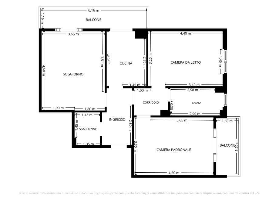 Appartamento in condominio di 3 locali 