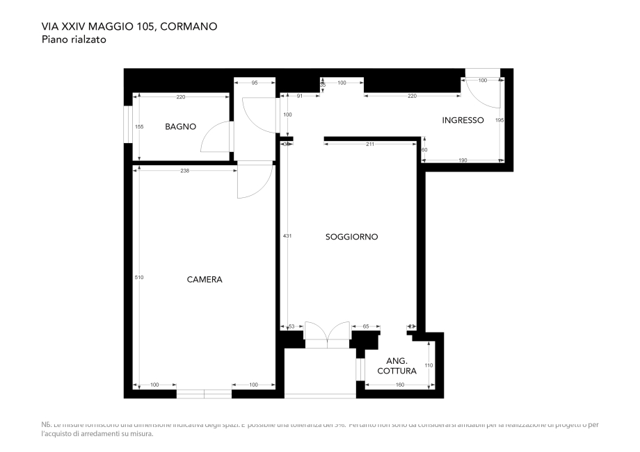 Appartamento in palazzina di 2 locali 