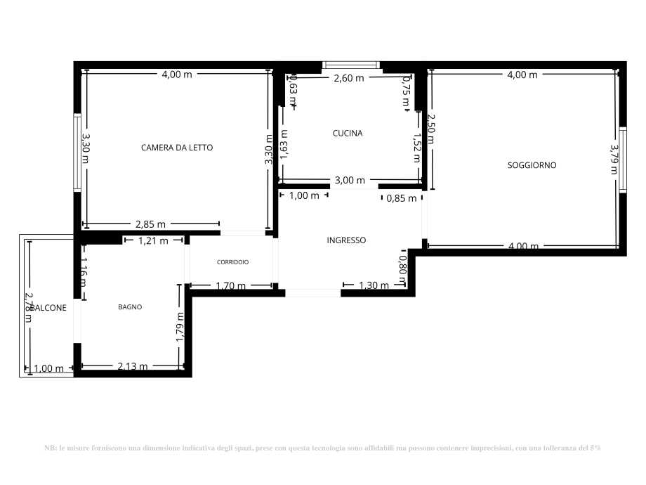 Appartamento in palazzina di 2 locali 