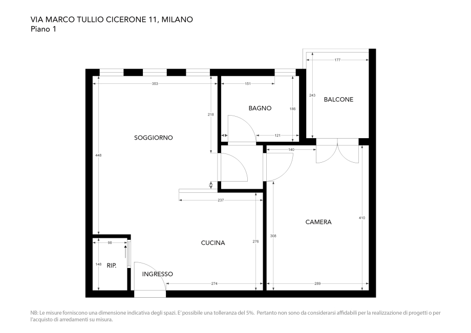 Appartamento in condominio di 2 locali 