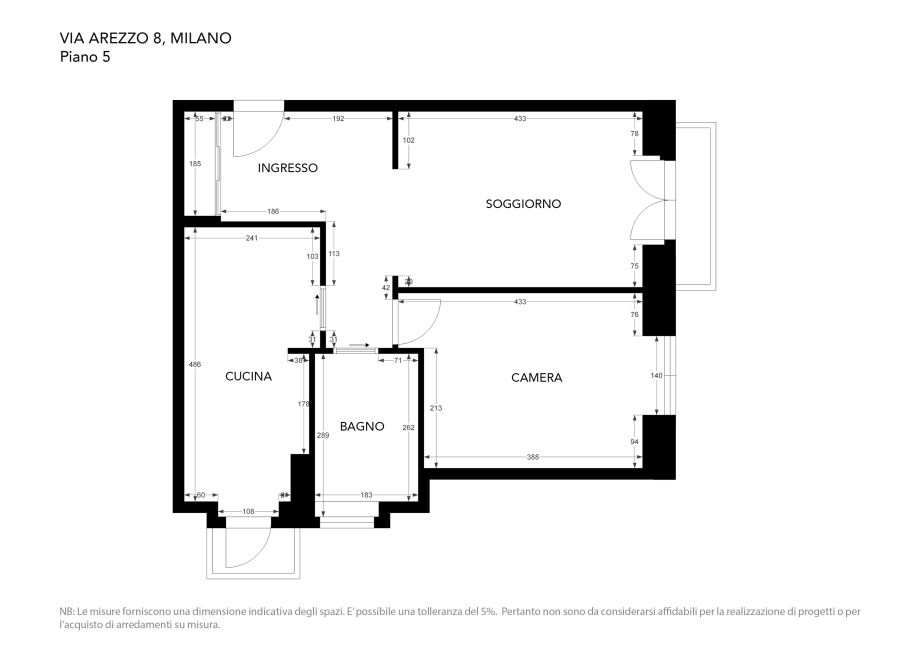 Appartamento in condominio di 2 locali 