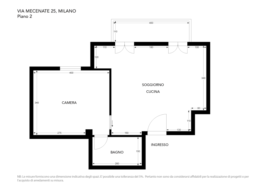 Appartamento in condominio di 2 locali 